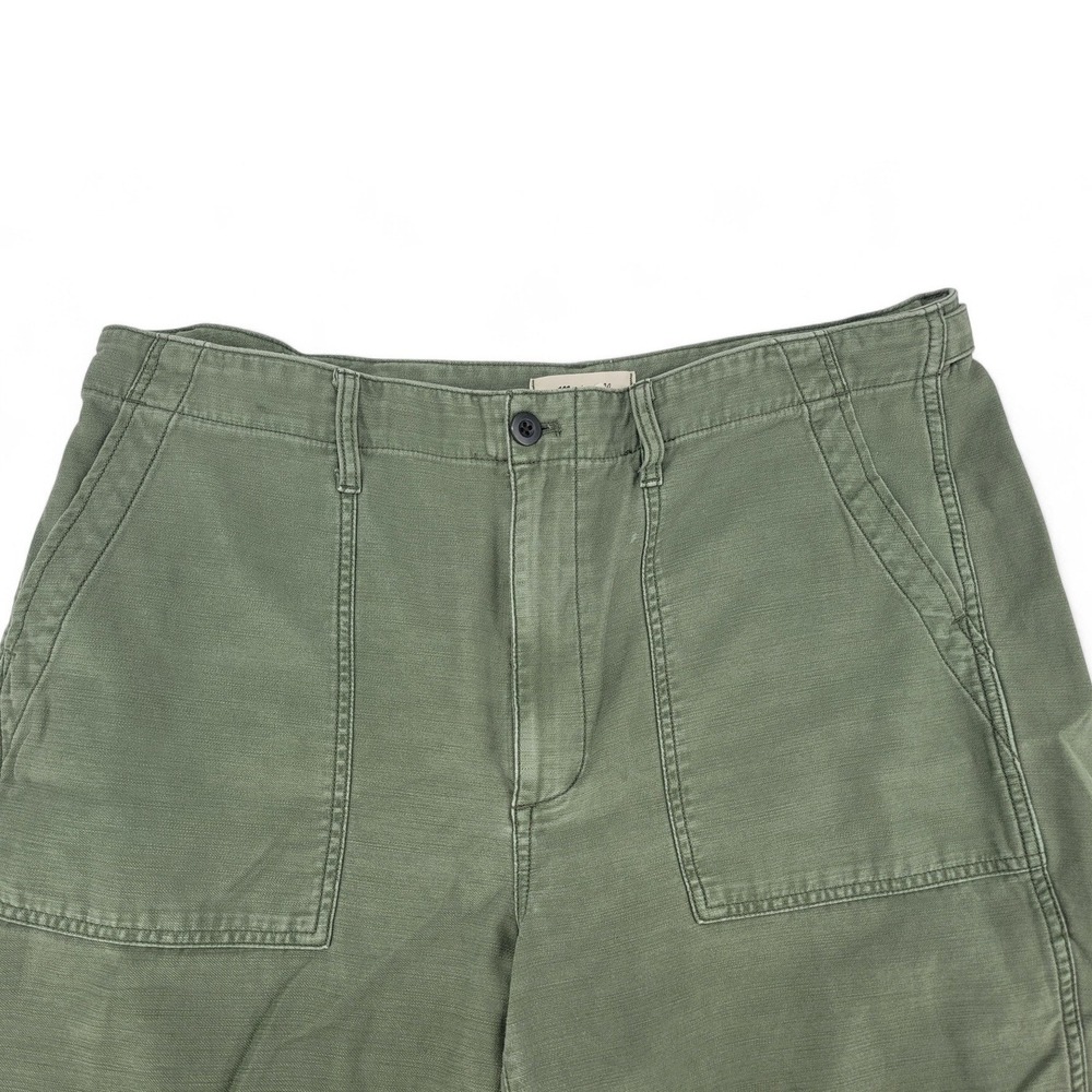Madewell Olive Utility Pants Size 32 Cropped Workwear Minimalist Casual EUC - Picture 2 of 6